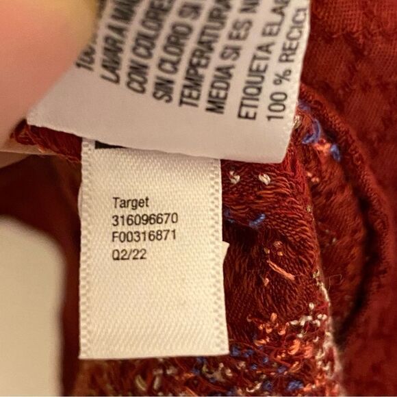 Knox rose red Balloon Long Sleeve Embroidered boho tassel oversized Dress -S - Picture 9 of 13